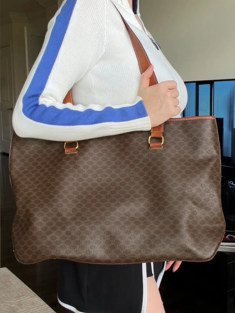 Vintage Celine Macadam Tote Bag